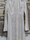 Mutedance 25 Autumn and Winter Round Neck Long Sleeve Waist Dress Flower Dye MD-MD25FW98-hoary